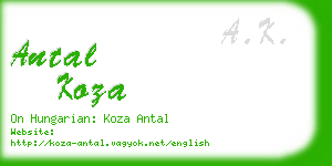 antal koza business card